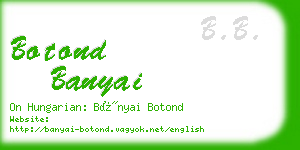 botond banyai business card